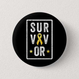 Childhood Cancer Survivor - Pediatrics Kids Awaren Button