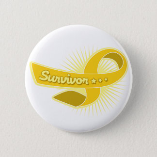 Childhood Cancer Survivor Ribbon Pinback Button