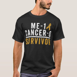 Childhood Cancer Survivor Shirt Awareness Gold Rib