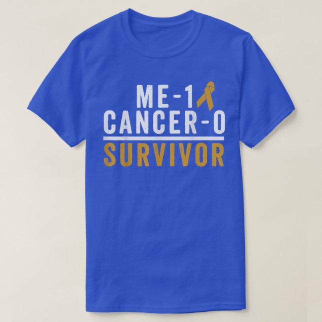 Childhood Cancer Survivor Shirt Awareness Gold Rib (Design Front)