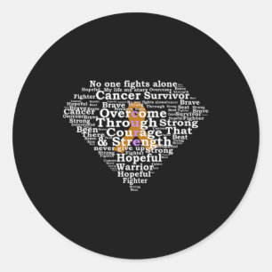Childhood Cancer Survivor Superhero Classic Round Sticker