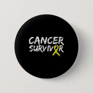 Childhood Cancer Survivor Yellow Ribbon Awareness  Button