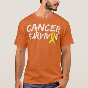 Childhood Cancer Survivor Yellow Ribbon Awareness  T-Shirt