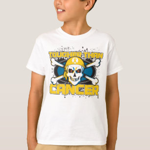 Childhood Cancer Tougher Than Cancer Skull T-Shirt
