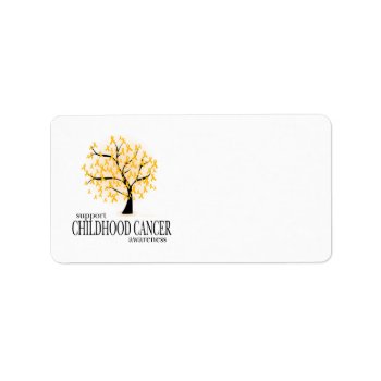 Childhood Cancer Tree Label by fightcancertees at Zazzle