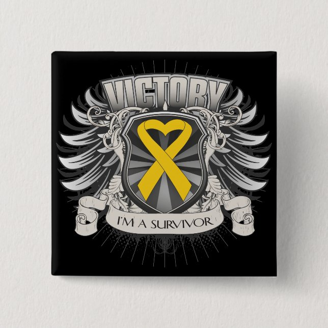 Childhood Cancer Victory Button (Front)