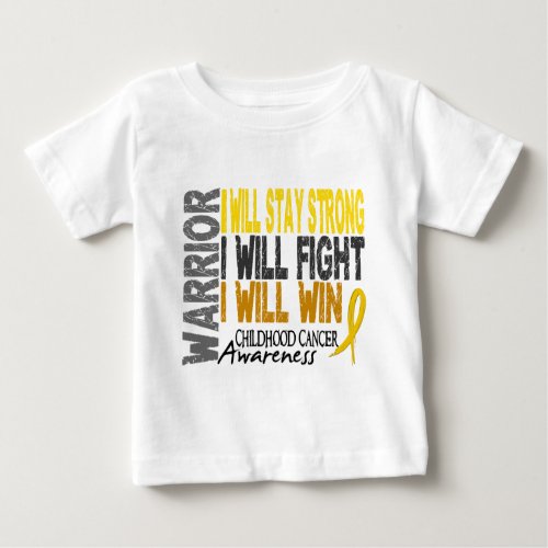 Childhood Cancer Warrior Baby T_Shirt