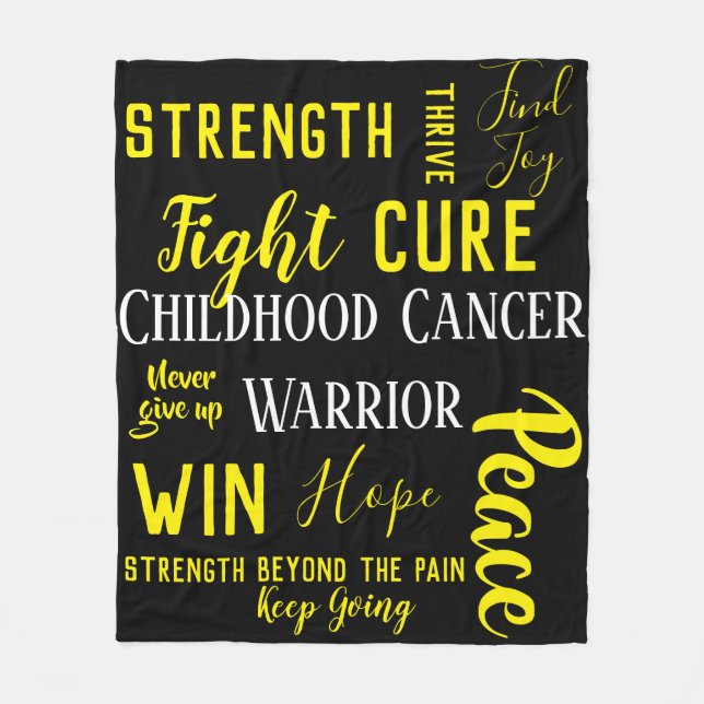 Childhood Cancer Warrior blanket (Front)