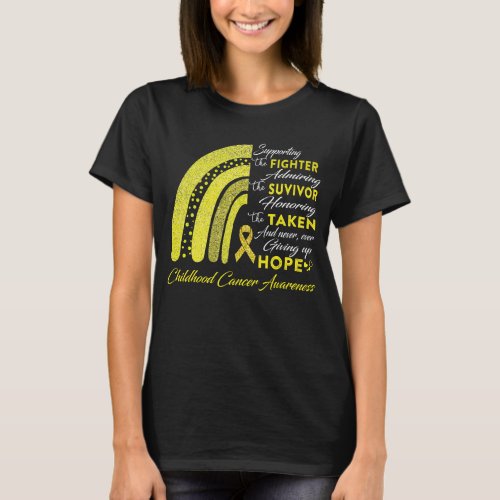 Childhood Cancer Warrior Supporting Fighter T_Shirt