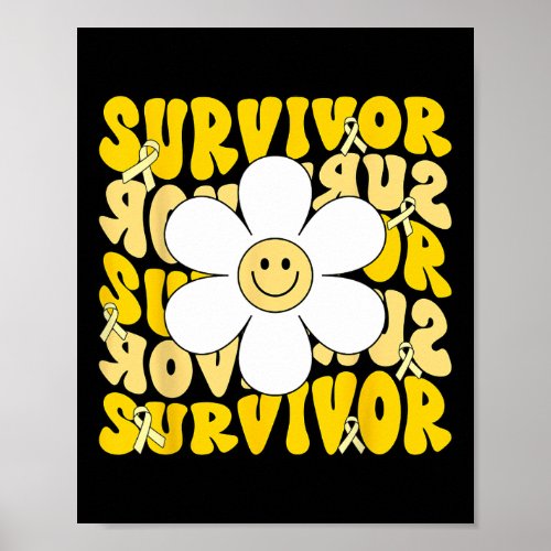 Childhood Cancer Yellow Ribbon Childhood Cancer Su Poster