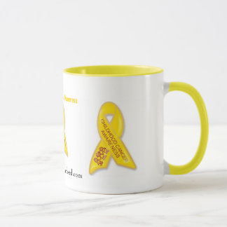 Childhood Cancer Yellow Ribbon Mug