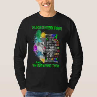 Childhood Depression I Know All Things And I Survi T-Shirt