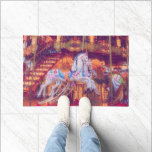 childhood dream - old horse carousel doormat<br><div class="desc">This Doormat features a photograph of a beautiful horse-drawn carousel at the Christmas market. For all those who like nostalgia and romance and love to dream! Original photo from Marions Artwork. A beautiful doormat for your home - not just for Christmas! Also a great gift idea!</div>