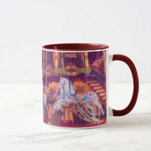 childhood dream - old horse carousel mug
