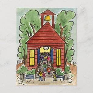 CHILDHOOD EDUCATION SCHOOL HOUSE CUTE INVITATION