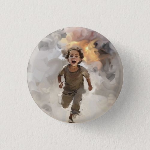 Childhood escape from the scourge of war Keychain Button