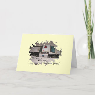 Childhood Friend Haiku Art Greeting Card