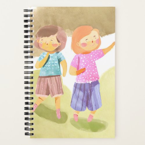  Childhood Friends Watercolor Notebook 