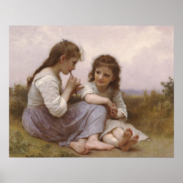 Childhood Idyll by Bouguereau Poster (Front)