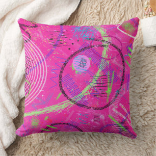 Childhood Memories Abstract Art Throw Pillow