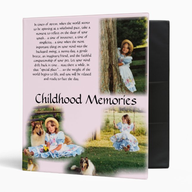 Childhood Memories Inspirational 3 Ring Binder (Front/Inside)