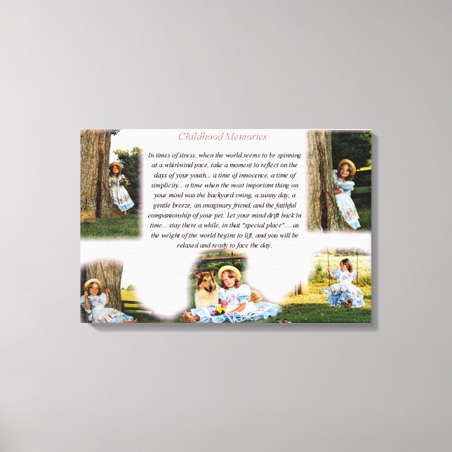 Childhood Memories Inspirational Canvas Print (Front)