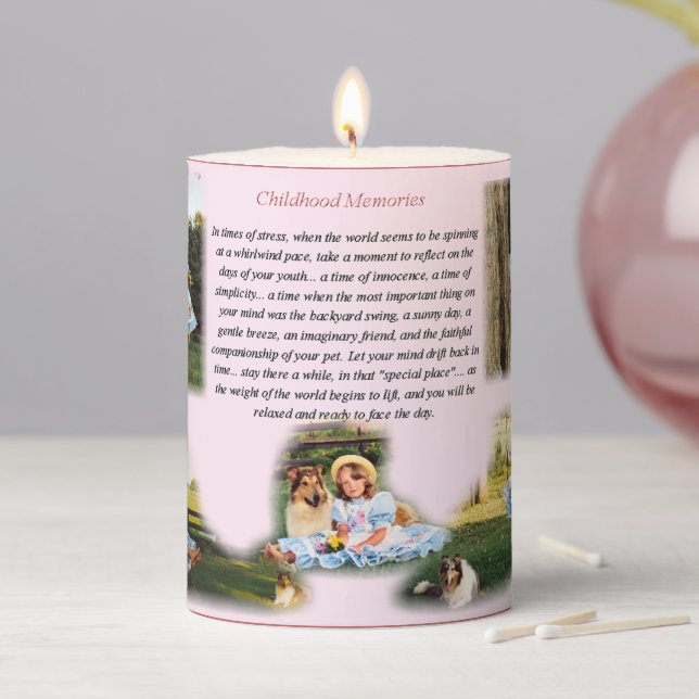 Childhood Memories Inspirational Pillar Candle (In Situ)