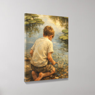 Childhood Nature Adventure Wall Art  Canvas Photo Tile
