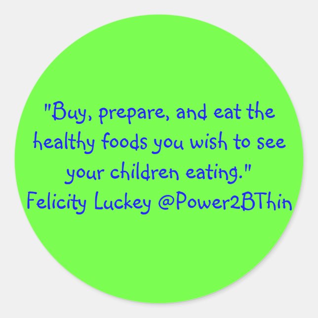 Childhood Obesity Solutions Classic Round Sticker (Front)