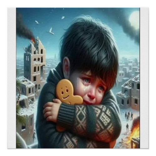 Childhood pain without peace Picture Ledge  Poster