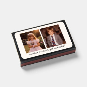 Childhood Photo Wedding Reception Cocktail Party Matchboxes