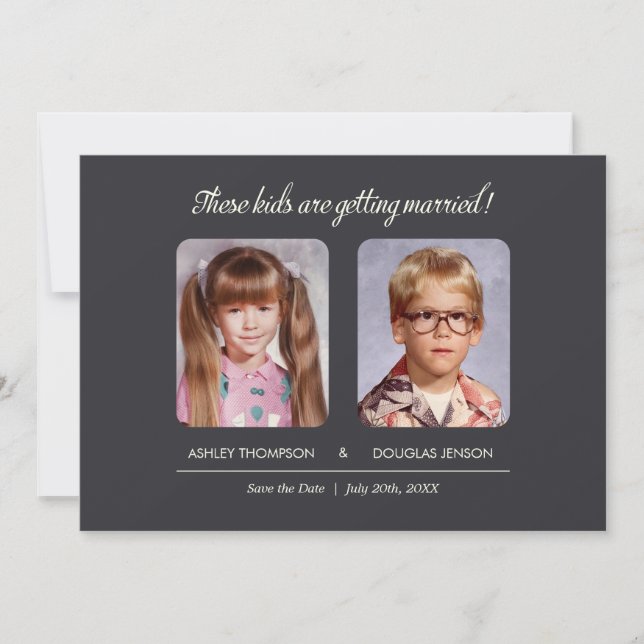 Childhood Photos Save the Date Invitation (Front)