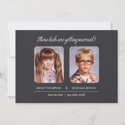 Childhood Photos Save the Date Invitation