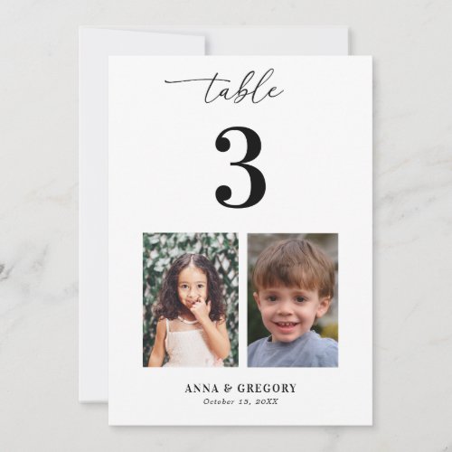 Childhood Pictures Photos Qr Code 5x7 Wedding Invitation