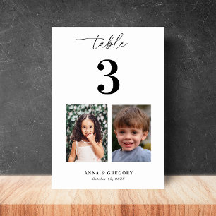 Childhood Pictures Photos Table 3 5x7 Wedding Invitation