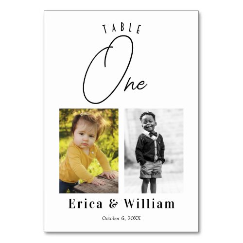 Childhood Pictures Photos Table Numbers Wedding