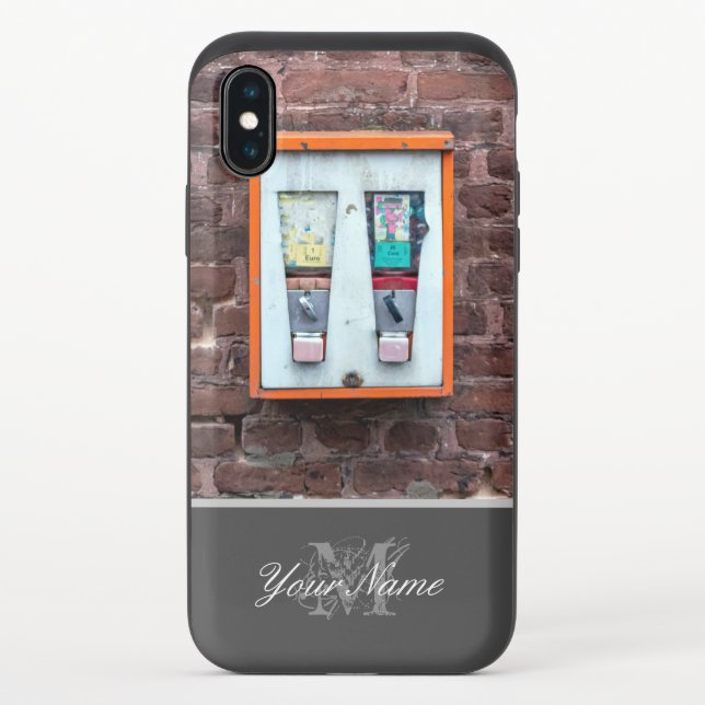 Childhood retro vintage vending machine uncommon iPhone case (Back)