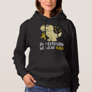 Childhood Ribbon In September We Wear Gold Childho Hoodie