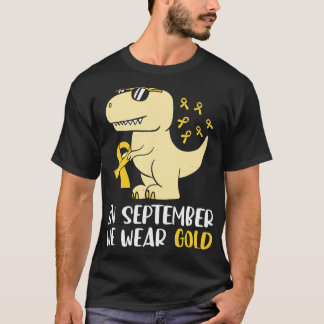 Childhood Ribbon In September We Wear Gold Childho T-Shirt