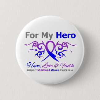 Childhood Stroke Tribal Ribbon Hero Button