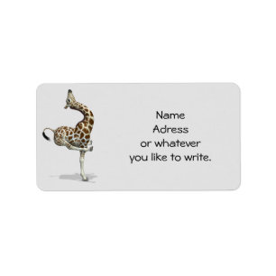 Childish Giraffe Label