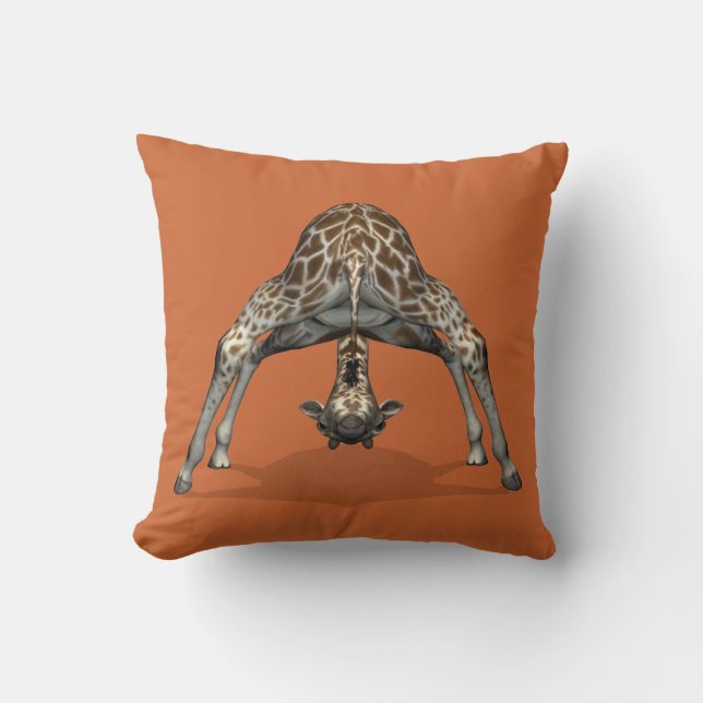 Childish Giraffe Throw Pillow (Front)