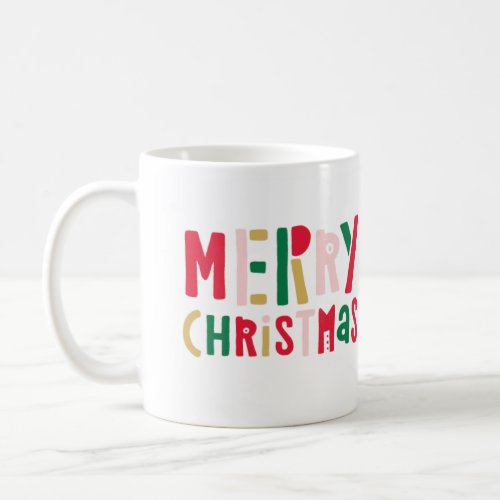 Childish Lettering Merry Christmas Coffee Mug