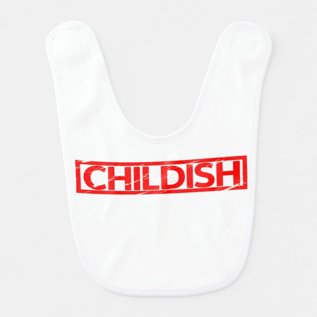 Childish Stamp Baby Bib (Front)