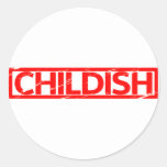 Childish Stamp Classic Round Sticker