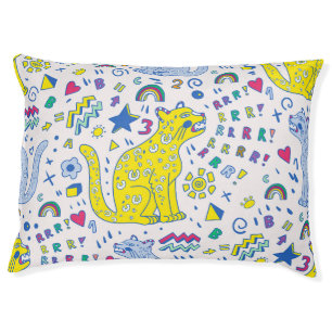 Childish Tiger and Rainbow Pattern Pet Bed