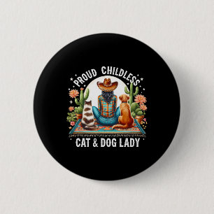 Childless Cat & Dog Lady Kamala Harris Animal Button