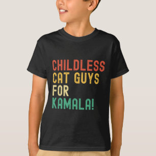 Childless Cat Guys For Kamala Harris 2024 Vintage T-Shirt