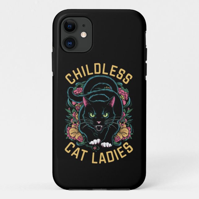 Childless Cat Ladies 2024 Feminist Case-Mate iPhone Case (Back)