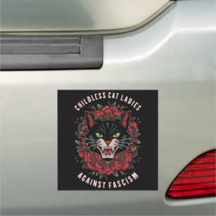 Childless Cat Ladies Against Fascism  Car Magnet